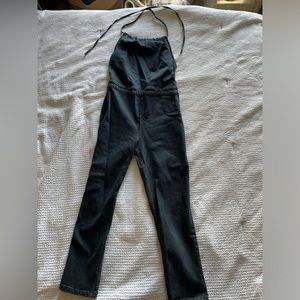 Free People Denim Halter Jumpsuit 6
